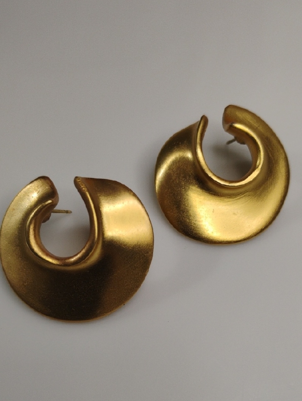 Gold Crescent Hoop Earrings - Women’s Fashion Jewelry